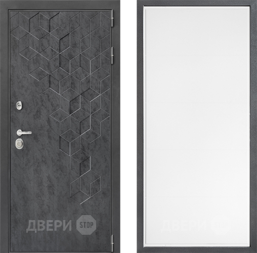 Входная металлическая Дверь Дверной континент ДК-3/713 ФЛ-649 Белый софт в Электрогорске