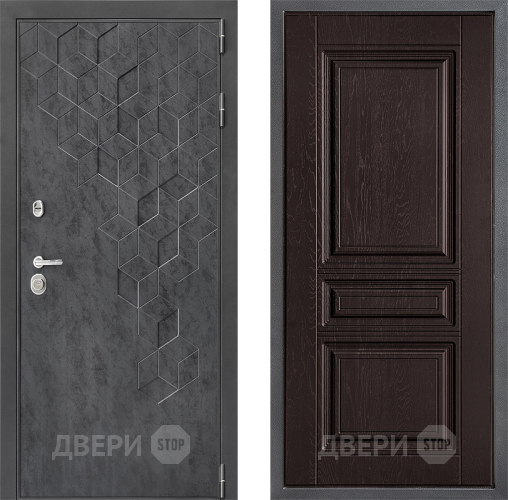 Входная металлическая Дверь Дверной континент ДК-3/713 ФЛ-243 Дуб шоколадный в Электрогорске