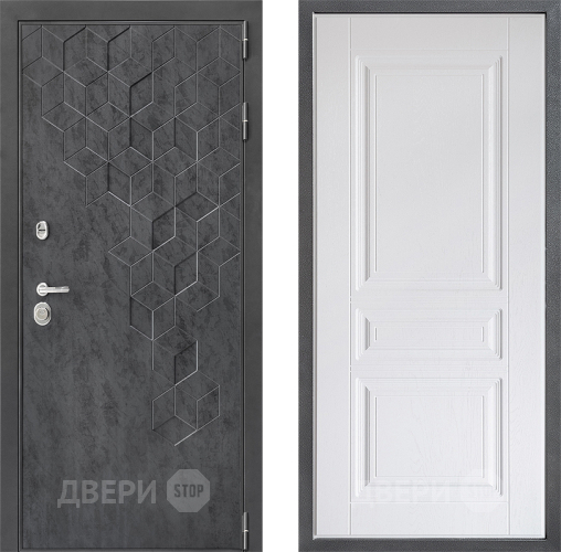 Входная металлическая Дверь Дверной континент ДК-3/713 ФЛ-243 Альберо Браш серебро в Электрогорске
