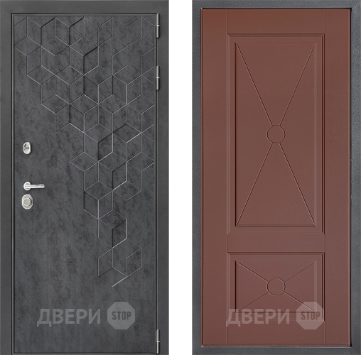 Входная металлическая Дверь Дверной континент ДК-3/713 ФЛ-617 Ясень шоколадный в Электрогорске