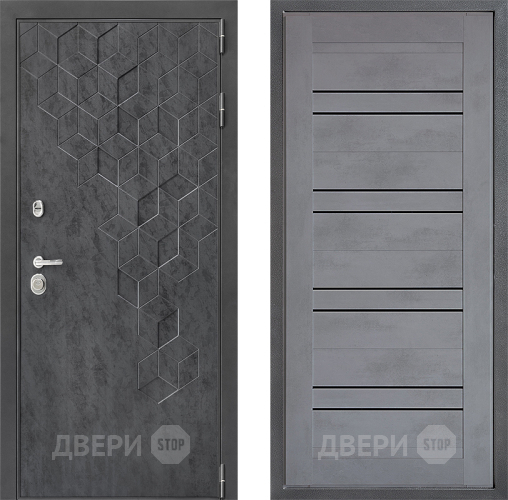 Входная металлическая Дверь Дверной континент ДК-3/713 ФЛ-49 Бетон серый в Электрогорске