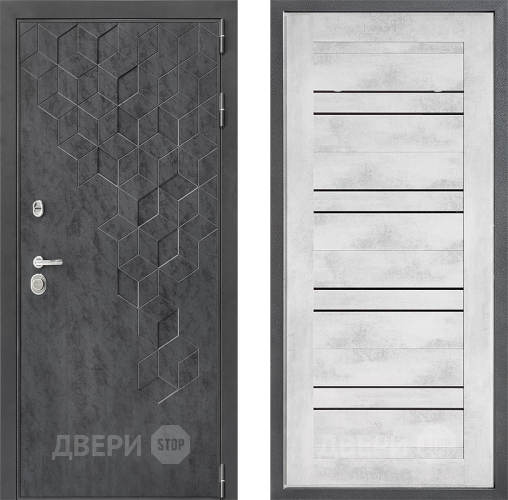 Входная металлическая Дверь Дверной континент ДК-3/713 ФЛ-49 Бетон снежный в Электрогорске