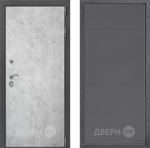 Входная металлическая Дверь Дверной континент ДК-3/743 ФЛ-649 Графит софт в Электрогорске