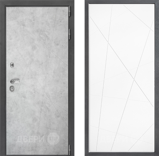 Входная металлическая Дверь Дверной континент ДК-3/743 ФЛ-655 Белый софт в Электрогорске