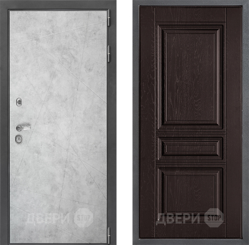 Входная металлическая Дверь Дверной континент ДК-3/743 ФЛ-243 Дуб шоколадный в Электрогорске