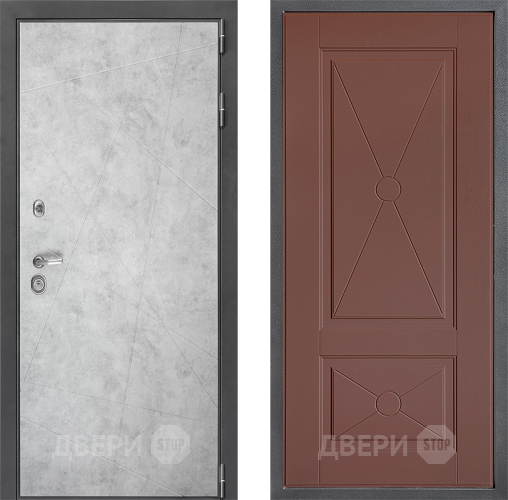 Входная металлическая Дверь Дверной континент ДК-3/743 ФЛ-617 Ясень шоколадный в Электрогорске