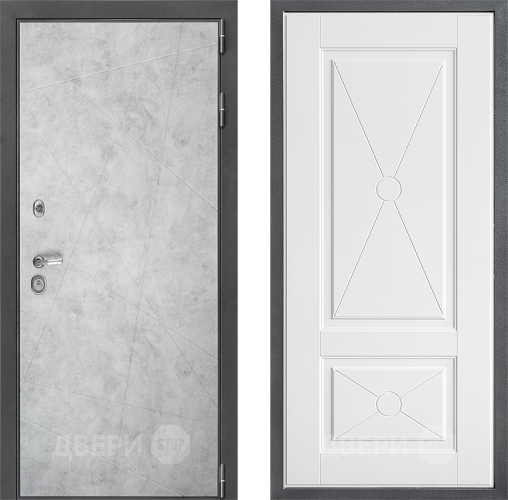 Входная металлическая Дверь Дверной континент ДК-3/743 ФЛ-617 Софт милк в Электрогорске