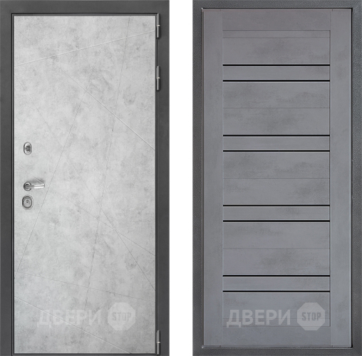 Входная металлическая Дверь Дверной континент ДК-3/743 ФЛ-49 Бетон серый в Электрогорске