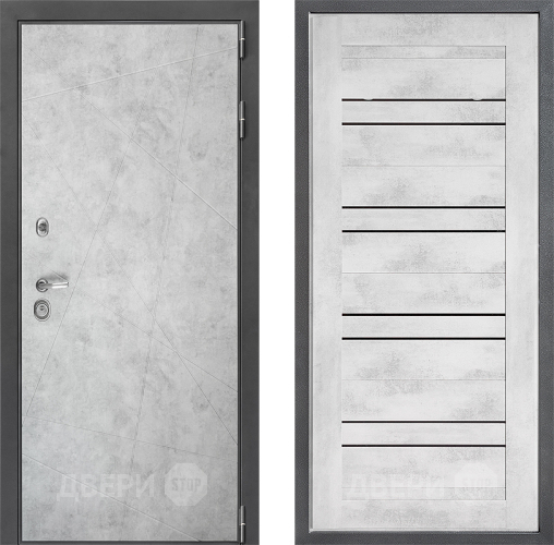 Входная металлическая Дверь Дверной континент ДК-3/743 ФЛ-49 Бетон снежный в Электрогорске