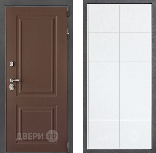 Входная металлическая Дверь Дверной континент ДК-3/729 ФЛ-Кватро Белое дерево в Электрогорске