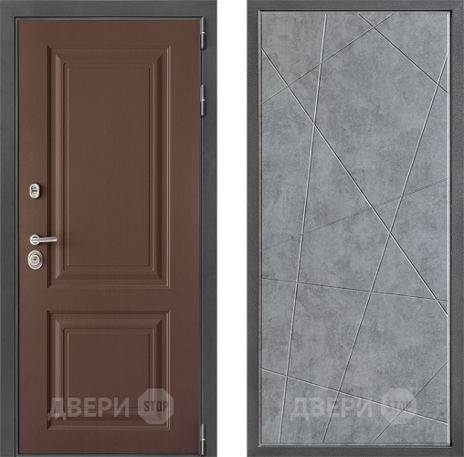 Входная металлическая Дверь Дверной континент ДК-3/729 ФЛ-655 Бетон серый в Электрогорске