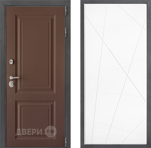 Входная металлическая Дверь Дверной континент ДК-3/729 ФЛ-655 Белый софт в Электрогорске