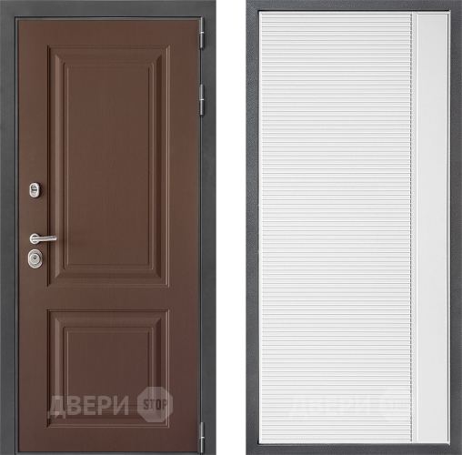 Входная металлическая Дверь Дверной континент ДК-3/729 ФЛ-757 Белое Стекло Софт милк в Электрогорске