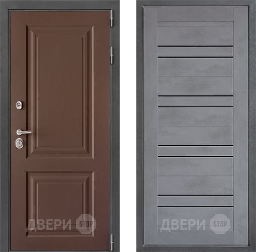 Входная металлическая Дверь Дверной континент ДК-3/729 ФЛ-49 Бетон серый в Электрогорске