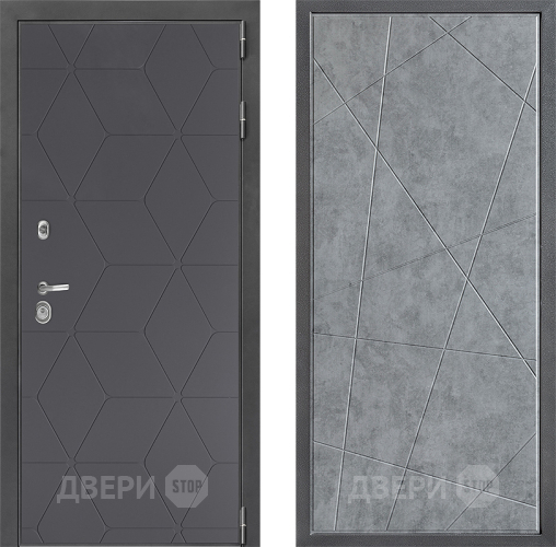 Входная металлическая Дверь Дверной континент ДК-3/744 ФЛ-655 Бетон серый в Электрогорске