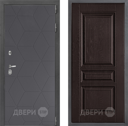 Входная металлическая Дверь Дверной континент ДК-3/744 ФЛ-243 Дуб шоколадный в Электрогорске