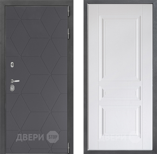 Входная металлическая Дверь Дверной континент ДК-3/744 ФЛ-243 Альберо Браш серебро в Электрогорске