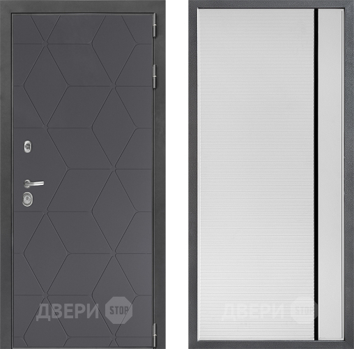 Дверь Дверной континент ДК-3/744 ФЛ-757 Черное Стекло Софт милк в Электрогорске