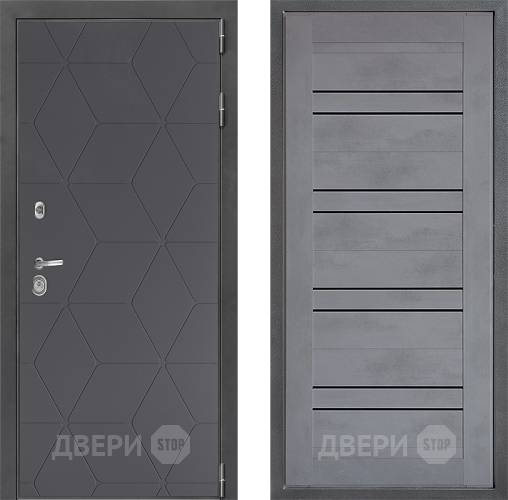 Входная металлическая Дверь Дверной континент ДК-3/744 ФЛ-49 Бетон серый в Электрогорске
