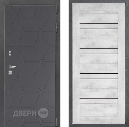 Входная металлическая Дверь Дверной континент ДК-3/744 ФЛ-49 Бетон снежный в Электрогорске