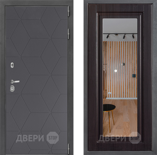 Входная металлическая Дверь Дверной континент ДК-3/744 ФЛЗ Зеркало Венге в Электрогорске