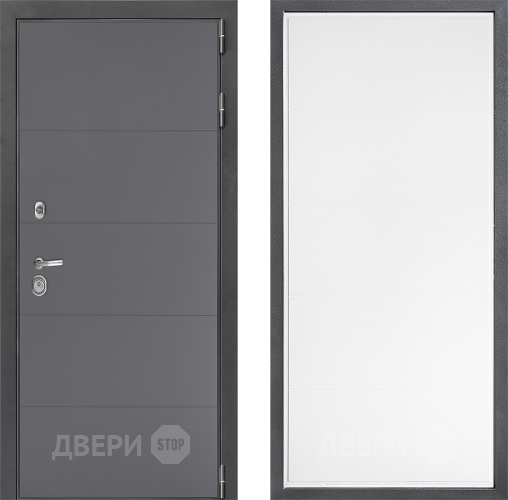 Входная металлическая Дверь Дверной континент ДК-3/649 ФЛ-649 Белый софт в Электрогорске
