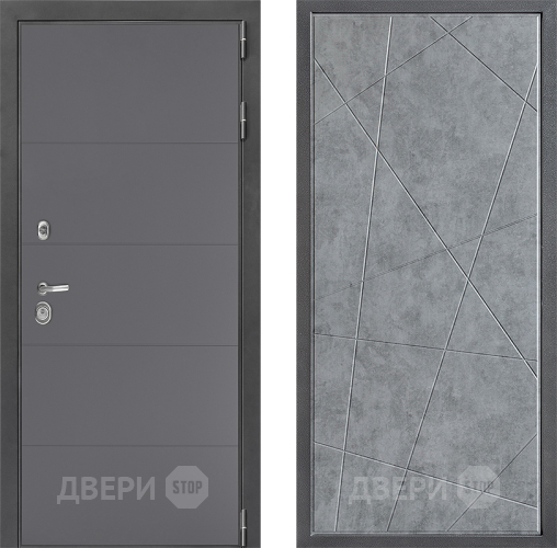 Входная металлическая Дверь Дверной континент ДК-3/649 ФЛ-655 Бетон серый в Электрогорске