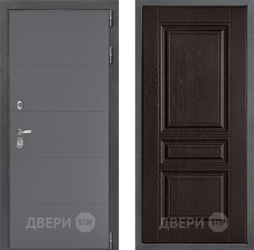 Входная металлическая Дверь Дверной континент ДК-3/649 ФЛ-243 Дуб шоколадный в Электрогорске