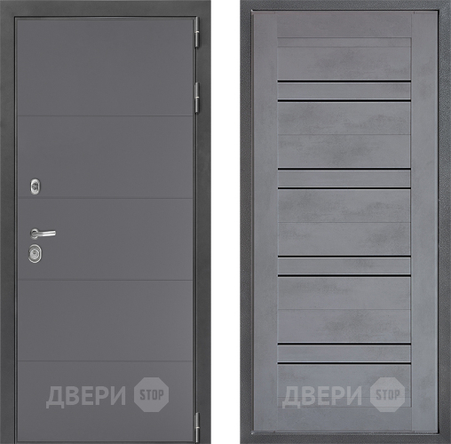 Входная металлическая Дверь Дверной континент ДК-3/649 ФЛ-49 Бетон серый в Электрогорске