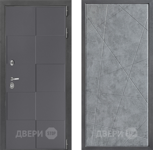 Входная металлическая Дверь Дверной континент ДК-3/606 ФЛ-655 Бетон серый в Электрогорске
