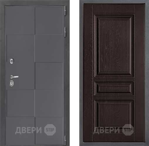 Входная металлическая Дверь Дверной континент ДК-3/606 ФЛ-243 Дуб шоколадный в Электрогорске