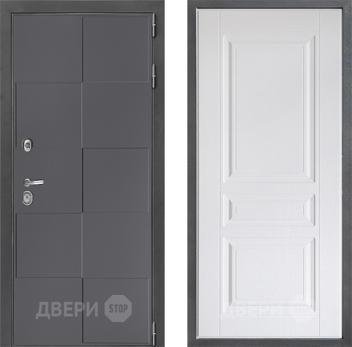 Входная металлическая Дверь Дверной континент ДК-3/606 ФЛ-243 Альберо Браш серебро в Электрогорске
