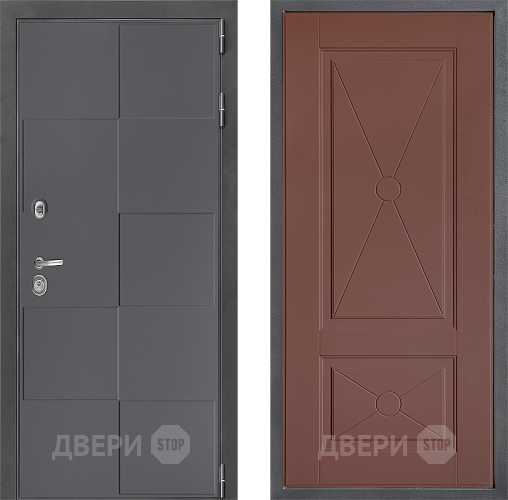 Входная металлическая Дверь Дверной континент ДК-3/606 ФЛ-617 Ясень шоколадный в Электрогорске