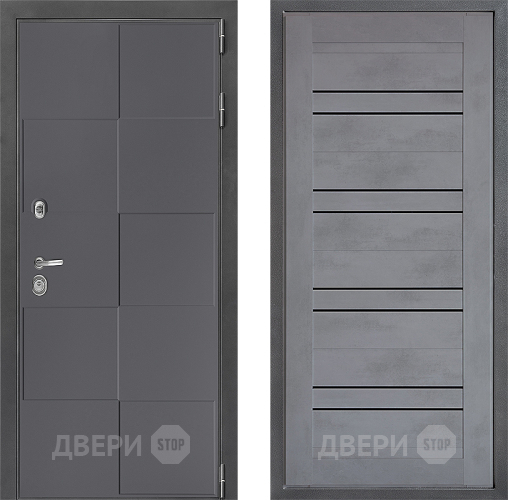 Входная металлическая Дверь Дверной континент ДК-3/606 ФЛ-49 Бетон серый в Электрогорске
