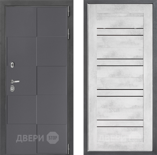 Входная металлическая Дверь Дверной континент ДК-3/606 ФЛ-49 Бетон снежный в Электрогорске