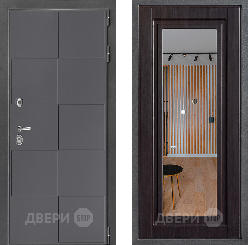 Входная металлическая Дверь Дверной континент ДК-3/606 ФЛЗ Зеркало Венге в Электрогорске