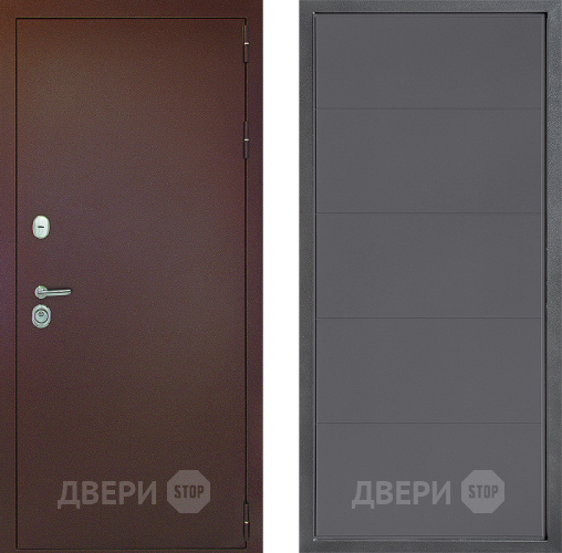 Дверь Дверной континент Рубикон Медь Дизайн ФЛ-649 Графит софт в Электрогорске
