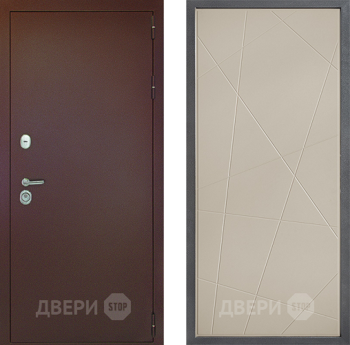 Входная металлическая Дверь Дверной континент Рубикон Медь Дизайн ФЛ-655 Капучино в Электрогорске