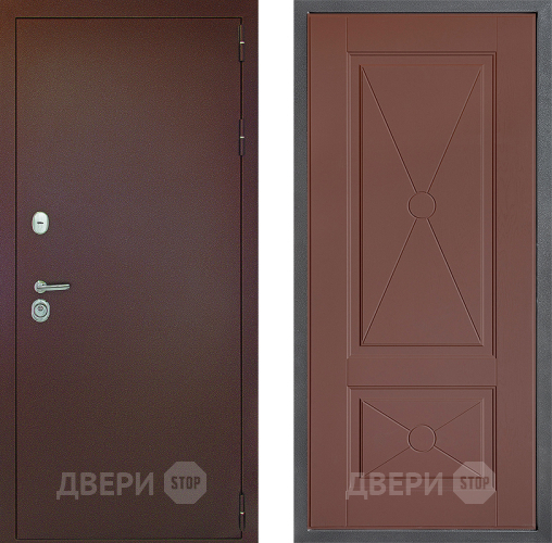 Входная металлическая Дверь Дверной континент Рубикон Медь Дизайн ФЛ-617 Ясень шоколадный в Электрогорске