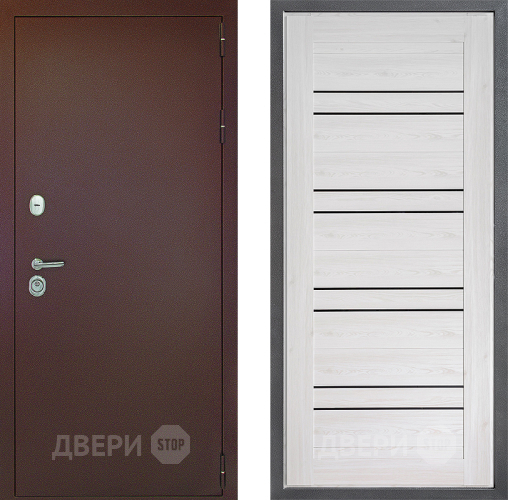 Входная металлическая Дверь Дверной континент Рубикон Медь Дизайн ФЛ-49 Сосна белая в Электрогорске