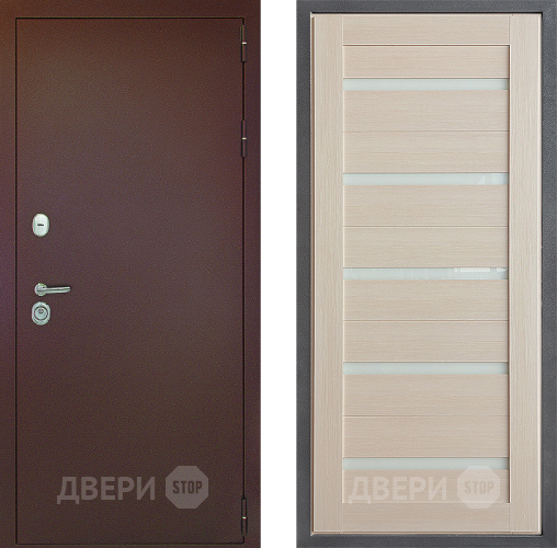 Входная металлическая Дверь Дверной континент Рубикон Медь Дизайн ФЛ-47 Капучино в Электрогорске