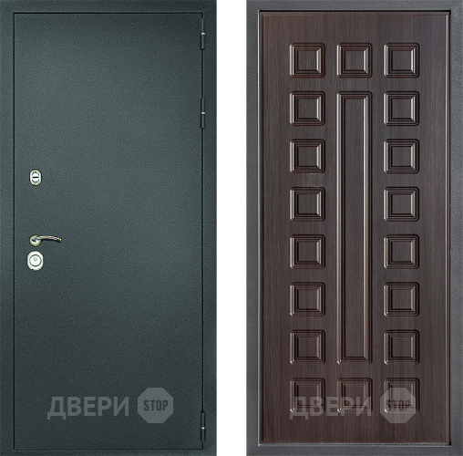 Входная металлическая Дверь Дверной континент Рубикон Серебро Дизайн ФЛ-183 Венге в Электрогорске