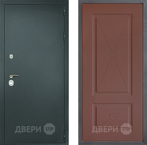 Входная металлическая Дверь Дверной континент Рубикон Серебро Дизайн ФЛ-617 Ясень шоколадный в Электрогорске