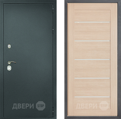 Входная металлическая Дверь Дверной континент Рубикон Серебро Дизайн ФЛ-46 Капучино в Электрогорске