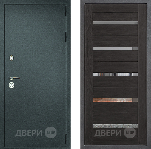 Входная металлическая Дверь Дверной континент Рубикон Серебро Дизайн ФЛ-47 Венге в Электрогорске