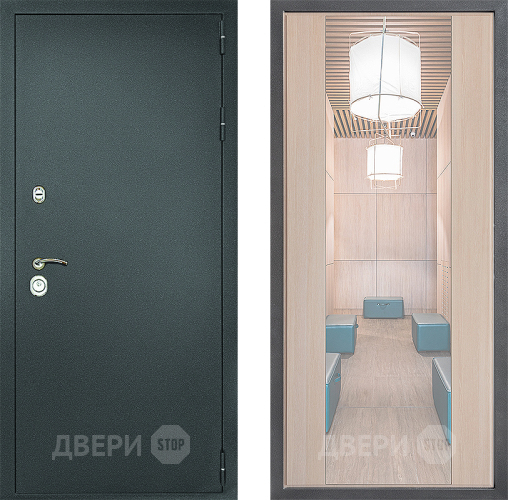 Дверь Дверной континент Рубикон Серебро Дизайн ФЛЗ-1 Зеркало Капучино в Электрогорске