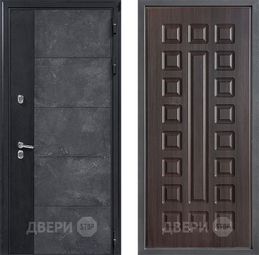 Входная металлическая Дверь Дверной континент ДК-15 Бетон ТЕРМО ФЛ-183 Венге в Электрогорске