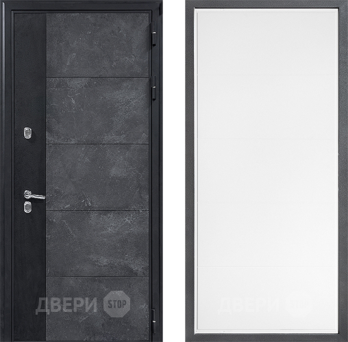 Входная металлическая Дверь Дверной континент ДК-15 Бетон ТЕРМО ФЛ-649 Белый софт в Электрогорске