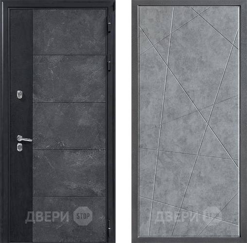 Входная металлическая Дверь Дверной континент ДК-15 Бетон ТЕРМО ФЛ-655 Бетон серый в Электрогорске