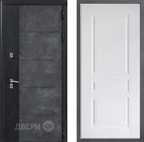 Входная металлическая Дверь Дверной континент ДК-15 Бетон ТЕРМО ФЛ-243 Альберо Браш серебро в Электрогорске